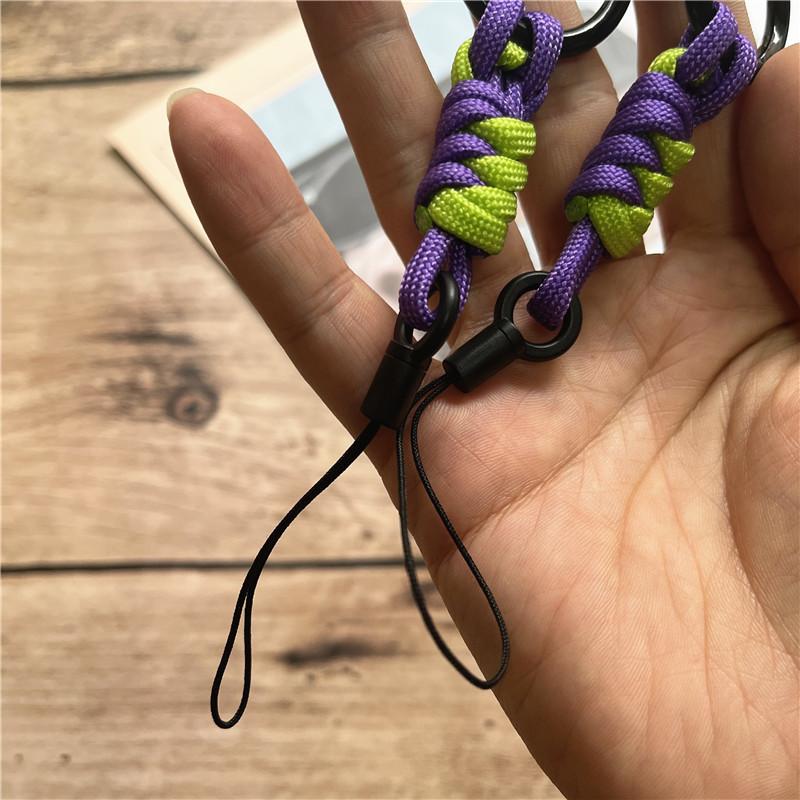 Key Ring Lanyard Matching Color Mobile Strap Metal Keyring Cord for Keys Short Lanyard Anti-lost Cellular String Couple Pendant