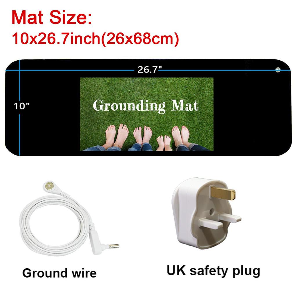 Grounding Mat Kit - Universal Grounding Mat (10 X 26.7) for Healthy Grounding Energy with 15' Straight Power Cord, Indoor Grounding