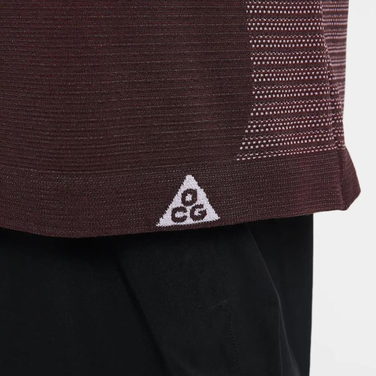 Nike ACG Dri-Fit Adv Удобная мягкая быстросохнущая футболка с круглым вырезом и длинным рукавом для мужчин, цвет яркий розовый FV8907-652