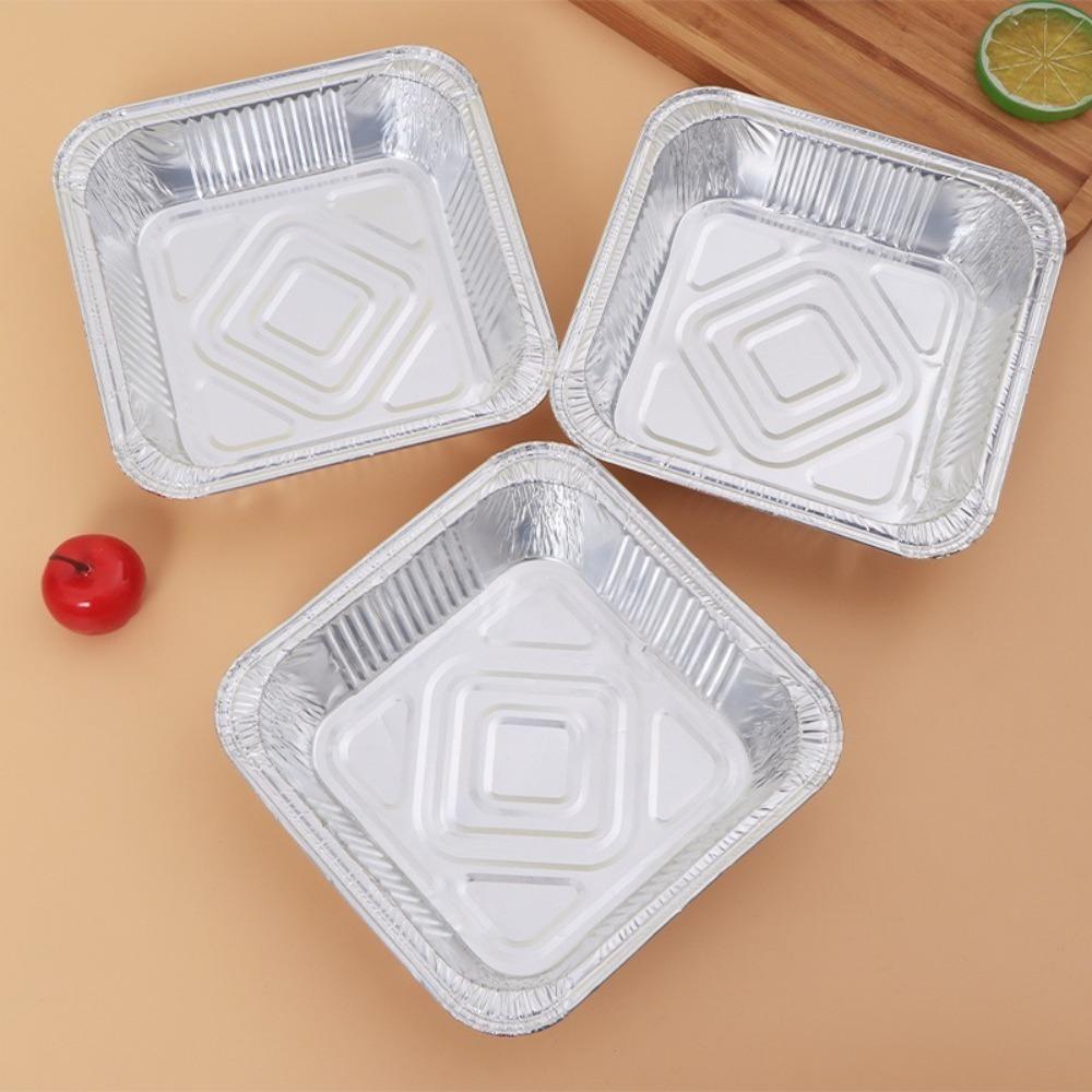 10/20/30pcs Disposable Air Fryer Aluminum Foil Tray Oil-proof Tin Foil Tray For Baking Roasting