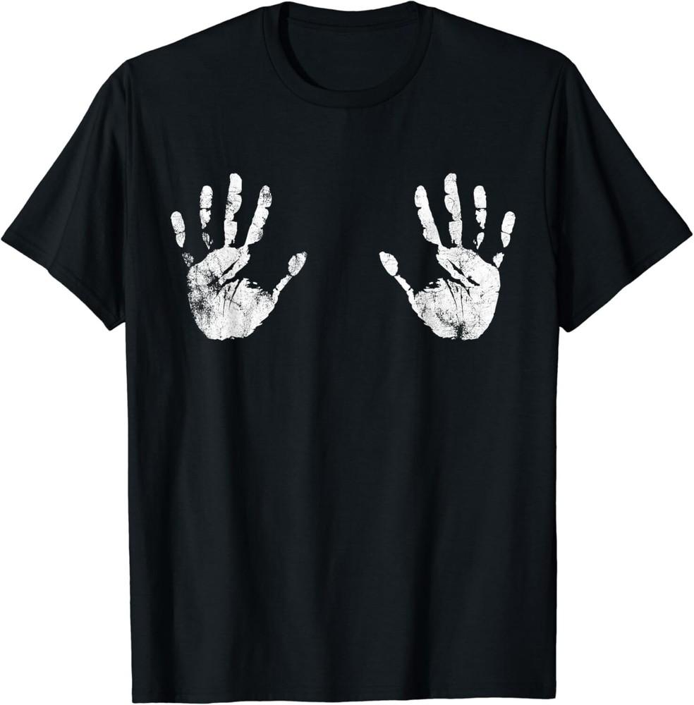 Two Paint Handprints Chest Boobs Tee Gift Unisex T-Shirt