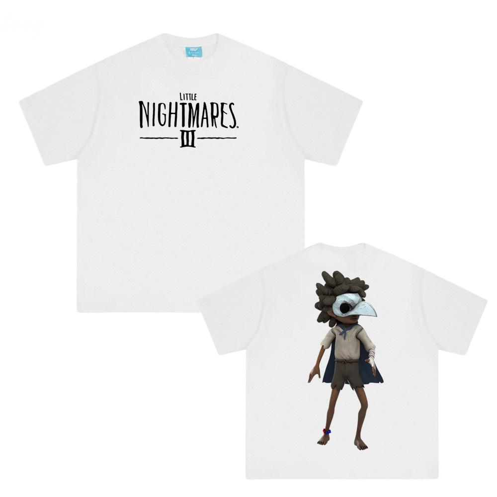 Игровая футболка Little Nightmares 3 с принтом персонажа 100% Хлопок Летняя футболка с круглым вырезом Camisetas Manga