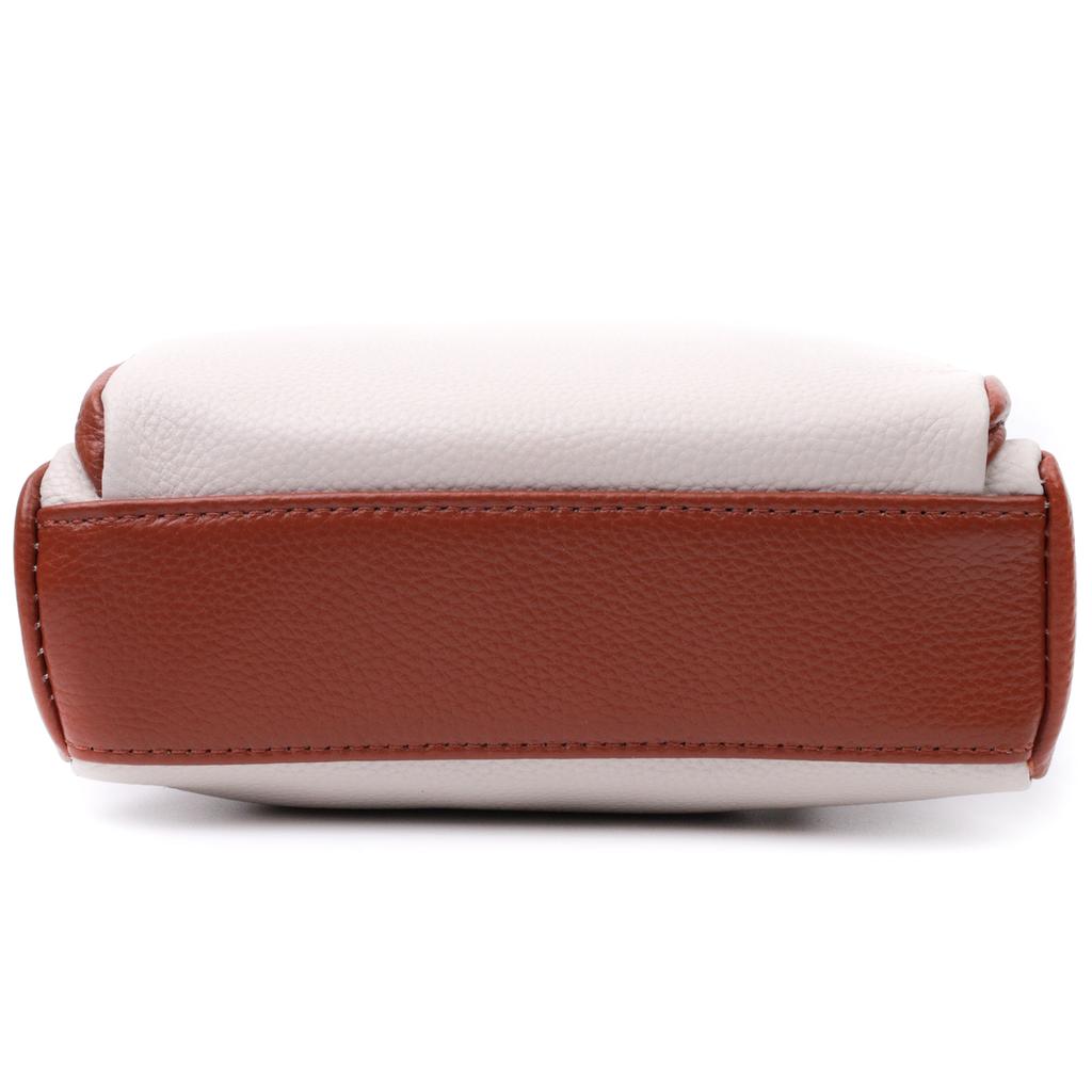 Comfortable Bag for Women for Every Day Made of Genuine Leather Vintage 22589 White