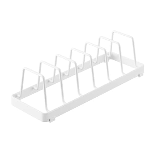 Yamazaki Tower Plate Stand, White, W32 x D11 x H9cm, for Upright Storage in Drawers and Cupboards, 1375