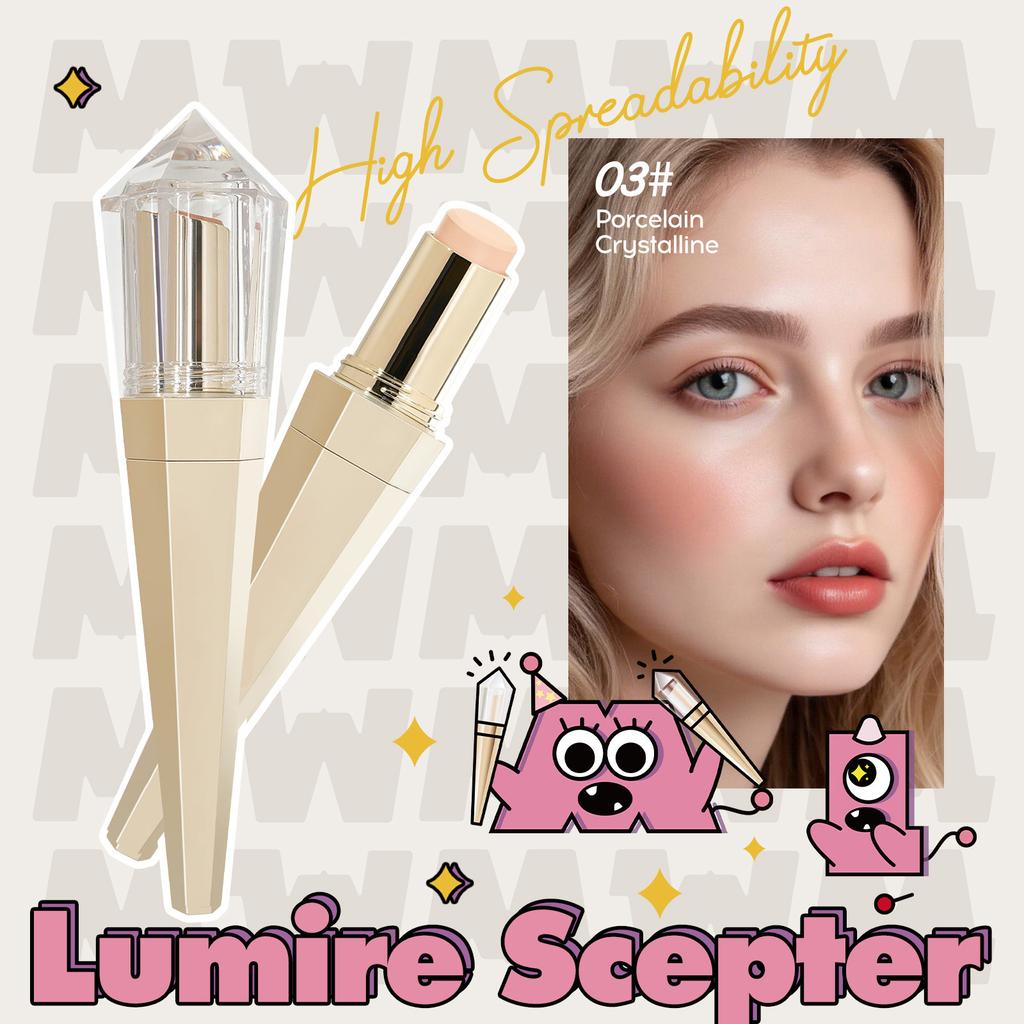 Crown Foundation Concealer Stick Set, Naturally Conceals, Erasable Foundation, Portable Makeup Brush