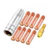 15AK Dual-Protection Welding Gun Accessories: 12 Protective and Conductive Nozzles.