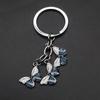 Random 5 colors New Colorful Enamel Butterfly Keychain Insects Car Key Women Bag Accessories Jewelry Gifts