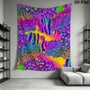 Dazzling colors Wall Tapestry Aesthetic Wall Hanging Printed Fabric Blanket Decorative Tapestries for Bedroom Living Room Home Decor