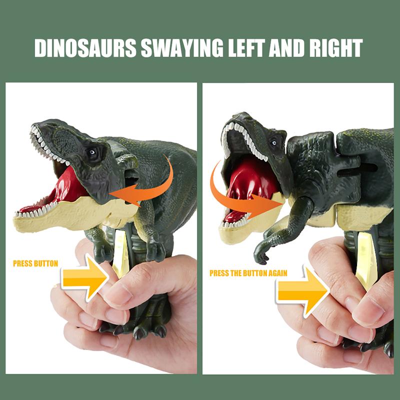 Zazaza Dinosaur Swinging Toy Press zaza Dinosaurs Anti Stress Figures Toys Dino Simulation Animals Model Toys for Children Kids