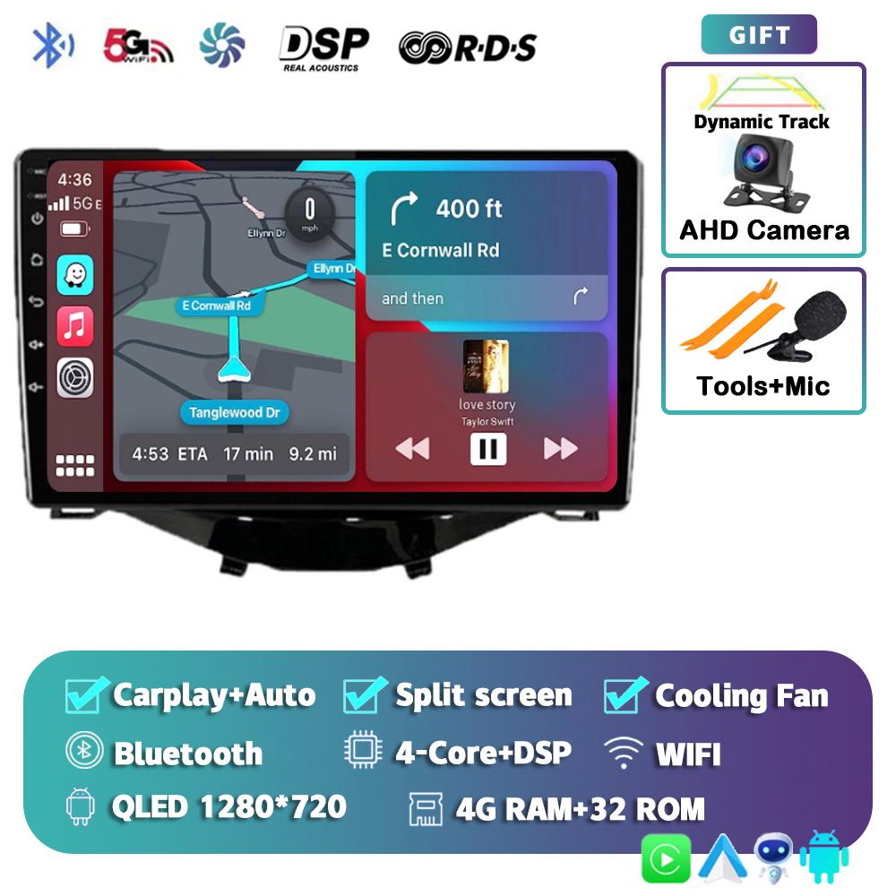 Android 14 Carplay Auto Car Radio For Toyota Aygo Peugeot 108 Citroen C1 2016-2020 Multimedia Video Player GPS Autoradio Stereo