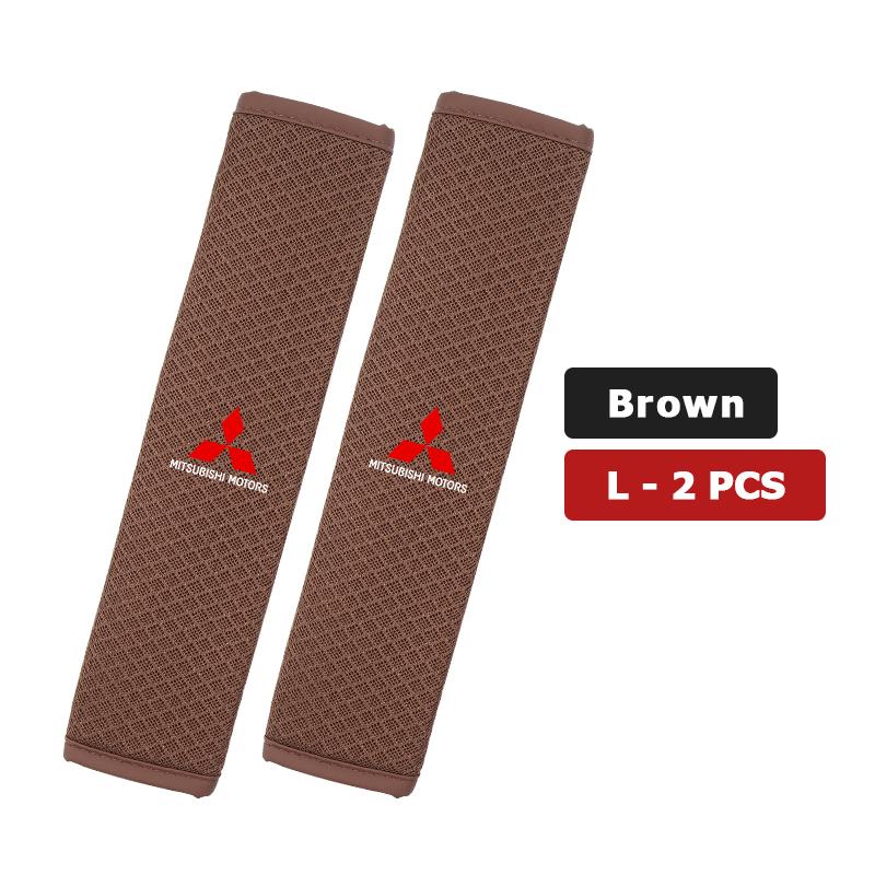 cxdjmy1 For Mitsubishi 1/2PCS Car Seat Belt Cover Adjustable Ice Silk Safety Protection Shoulder Pad Outlander Lancer Cross Colt Xpander