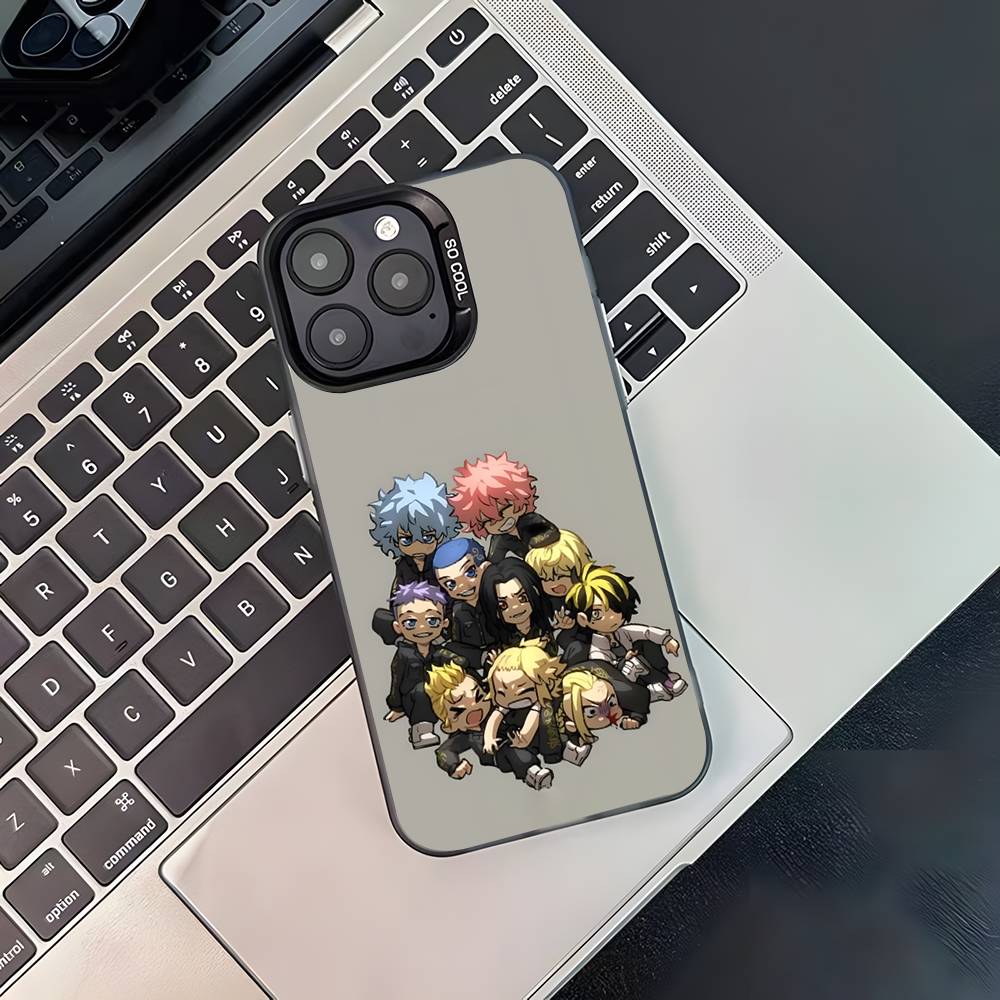Tokyo Revengers Cool Phone Case For iPhone 17,16,15,14,13,12,11,Pro,XS,Max,Plus,Mini,SE4,E Black Matte Shockproof Cover