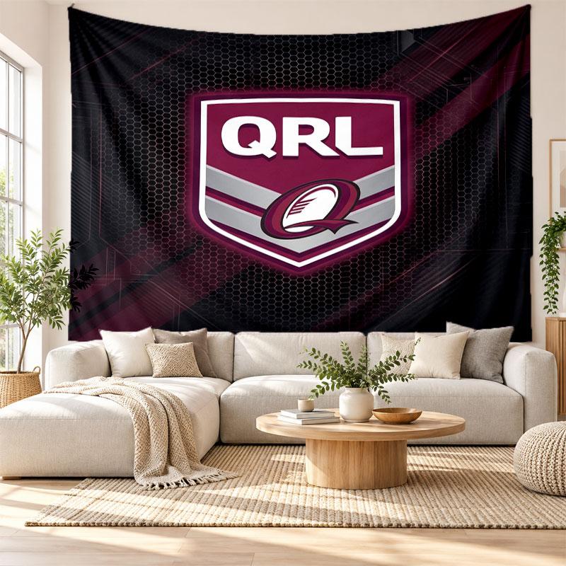 Queensland Maroons Wall Tapestry, Soft Fabric Wall Hanging, Decorative Backdrop For Bedroom Home Wall Art