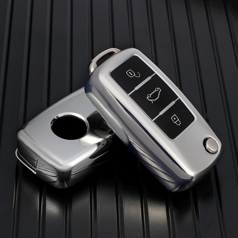 Чехол для ключей из ТПУ для VW Volkswagen Polo Tiguan Passat B5 B6 B7 Golf 4 5 6 MK6 Jetta Lavida для Skoda Octavia, аксессуары для автозащиты