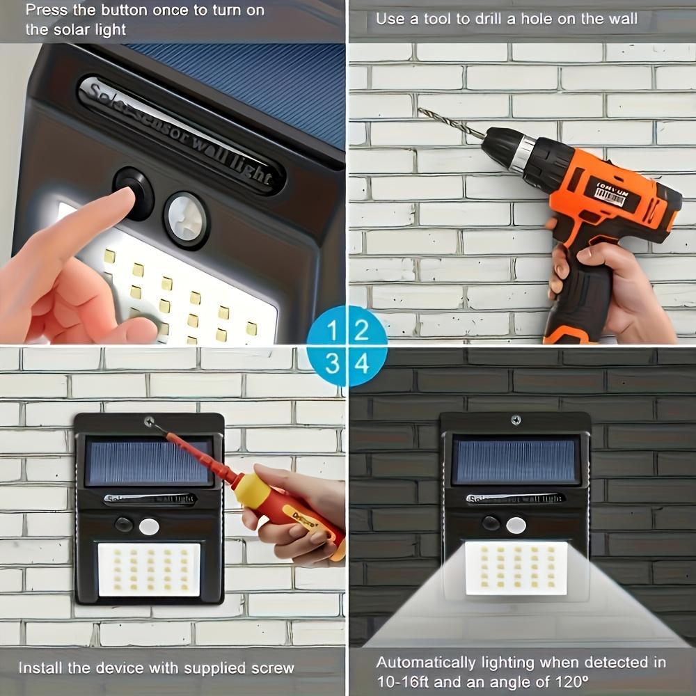 20LED Solar Lights Outdoor With 3 Mode Waterproof Motion Sensor Security Lighting LED Wall Street Lamp for Garden Porch Light