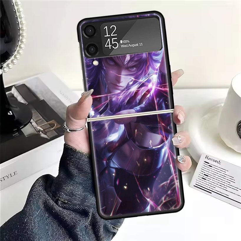 Saint Seiya Cool Cases For Samsung Galaxy Z Flip 4 5 6 7 3 Z Flip7 Flip6 Flip4 Flip5 Flip3 5G Hard Shockproof Fundas Cover