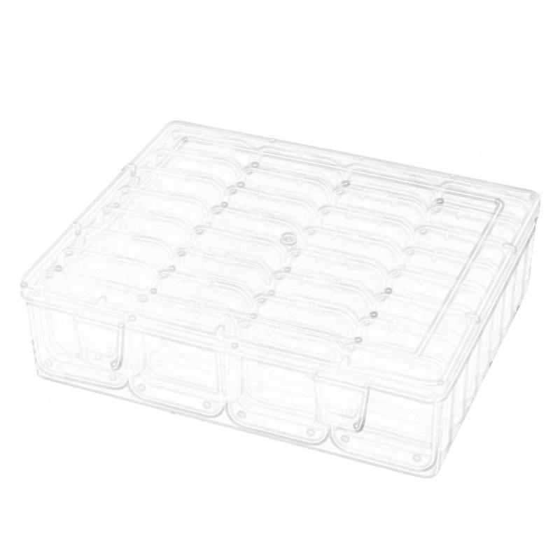 32-Color Bead Jewelry Organizer: Transparent, Dustproof, and Multifunctional Storage Box
