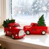 1Pc Resin Decorative Ornament, Vintage-Style Pickup Truck Carrying a Christmas Tree, Fun Holiday Home and Office Decoration, Desktop, Windowsill Decor