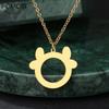 Stainless Steel Necklaces Hollow Bull Head Pendant Chain Choker Charm Fashion Necklace For Women Jewelry Christmas Party Gifts