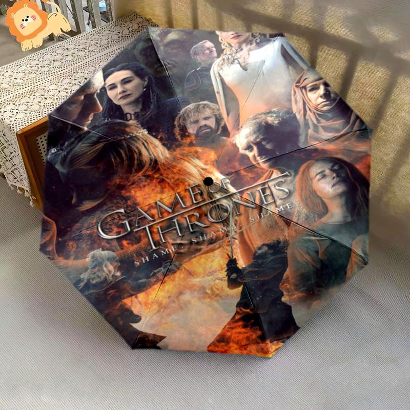 Power Intrigue Westeros Folding umbrella Umbrella Suitable for all seasons light Three folds Sun umbrella