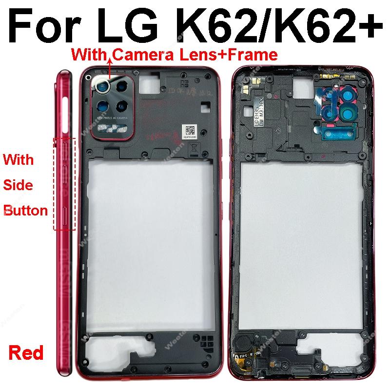 Для LG K42 K52 K62 Plus Средняя рамка Держатель Чехол Идеальная посадка с боковой кнопкой Качественные запчасти для ремонта телефона Стабильный