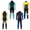Unisex 3mm Neoprene Wetsuit Full Body Mock Neck Long Sleeve Back Zipper Color Block Swimwear