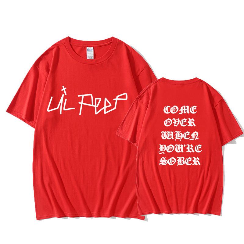2025 Lil Peep Come Over When You're Sober Tour Concert Vtg Reprint Top T Shirt New Summer Streetwear print Top Cotton T Shirts Men