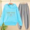Children Hoodie Tracksuit Autumn Winter Letter Graphic Sweatshirt Pant Suit Boy Girl Fashion Sport Two Pieces Set