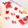 30 Pcs Waving Canada Flag Lapel Pin Red Maple Leaf Brooch Canada Day Decorations