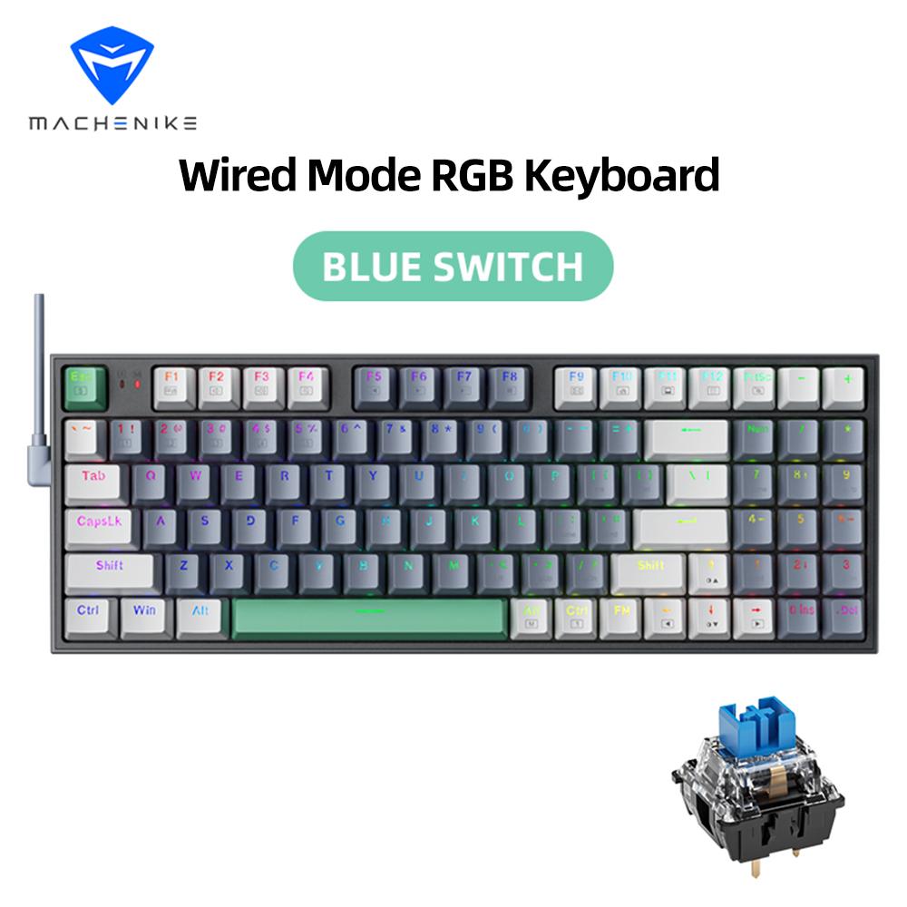 MACHENIKE K500 Mechanical Keyboard Wired Gaming Keyboard K500-B94 Swappable 94 Keys 90% Layout RGB BackLight for PC Laptop