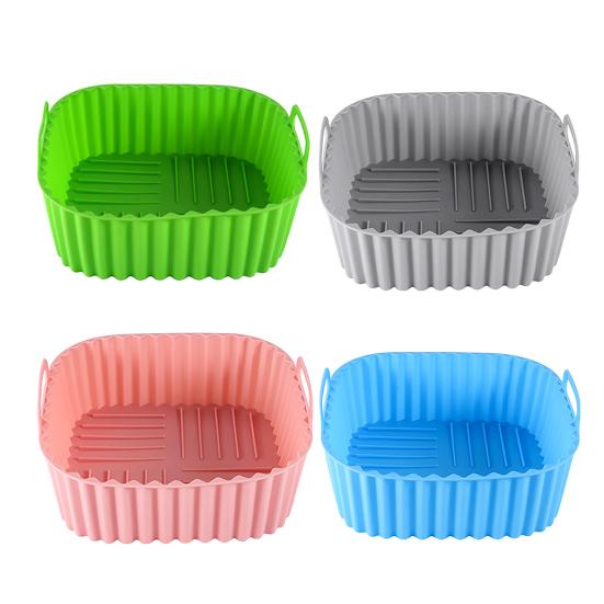 Square Air Fryer Liner Silicone Baking Mat 6.7 Inch Non-Stick