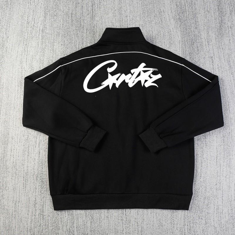 Mens Thickened Hoodless Hip Hop Jacket With Digital Print Zipper Front Loose Fit Winter Casual Outerwear