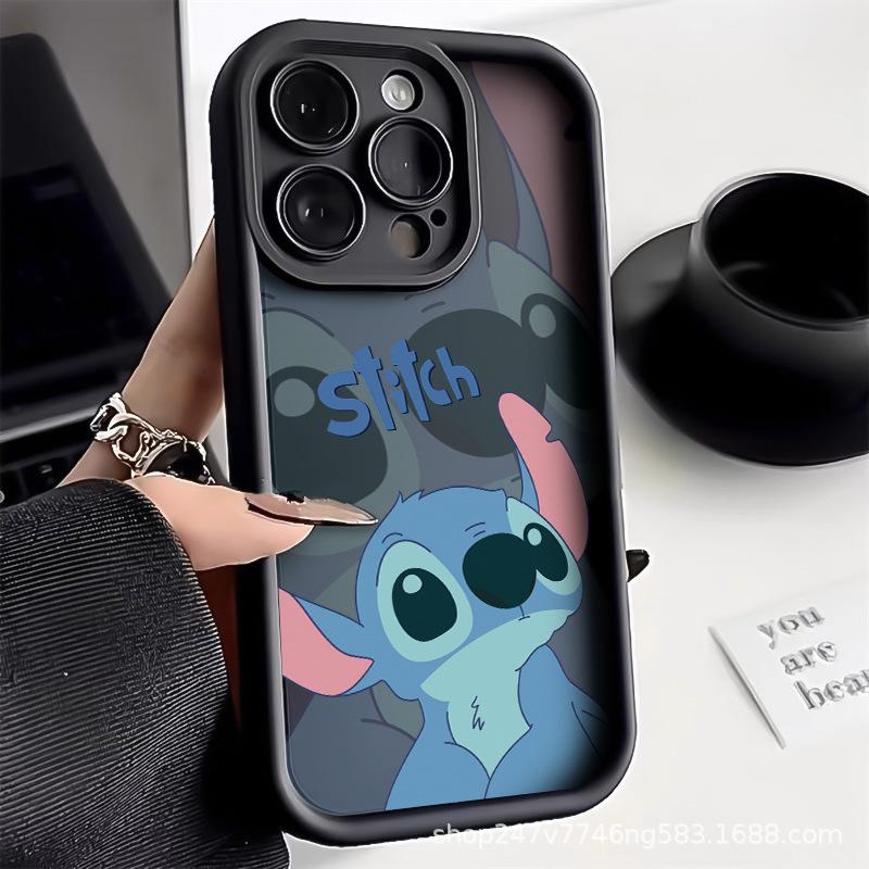 Мультяшный чехол для телефона Stitch & Angel для пары на iPhone 15 Pro Max, 13/14, XR, 12