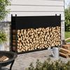 Firewood Rack 202 x 25 x 113 cm Firewood Rack with 600D Oxford Cover Steel Frame up to 500 kg Black