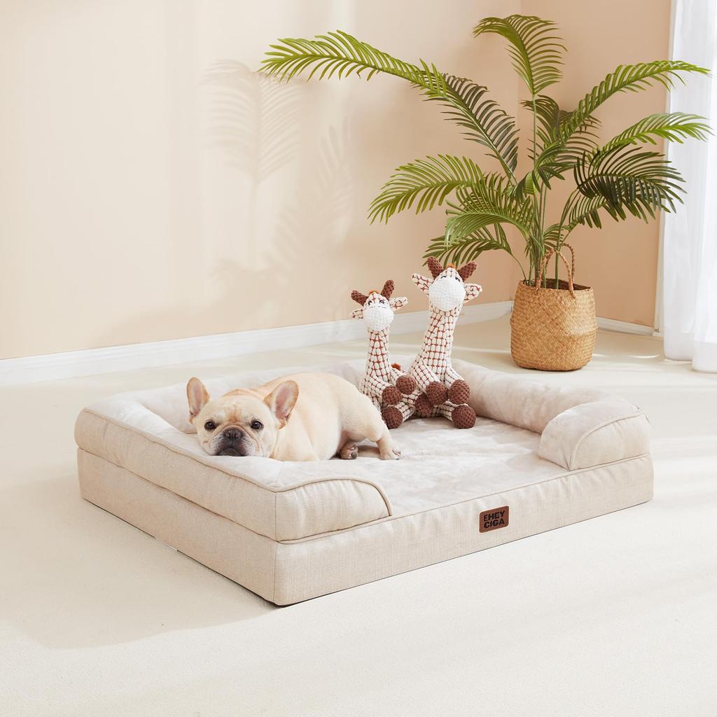 EHEYCIGA Летняя кровать для питомцев кошек и собак, Высокосъемная, Подходит для маленьких и средних собак, Кровать, Кровать, Водонепроницаемая, Моющаяся, Кровать, Подушка, Упругость, Чехол,