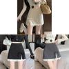 Cotton Blended Short Skirt With Sweet Bowknot Design For Casual And Date Wear