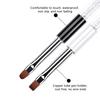Nail Glue Phototherapy Pen Oval Flat Gel Nail Brush  Handle Professional Nail Art Design Brushes Nail Art Tool