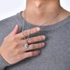 Мужские ожерелья-жетоны, Стильный кованый кулон в виде восьмиконечной звезды из нержавеющей стали, Подарки на день рождения для него