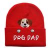 Puppy head dog mom dog dad embroidery knitted hat wool hat outdoor cycling thermal hat
