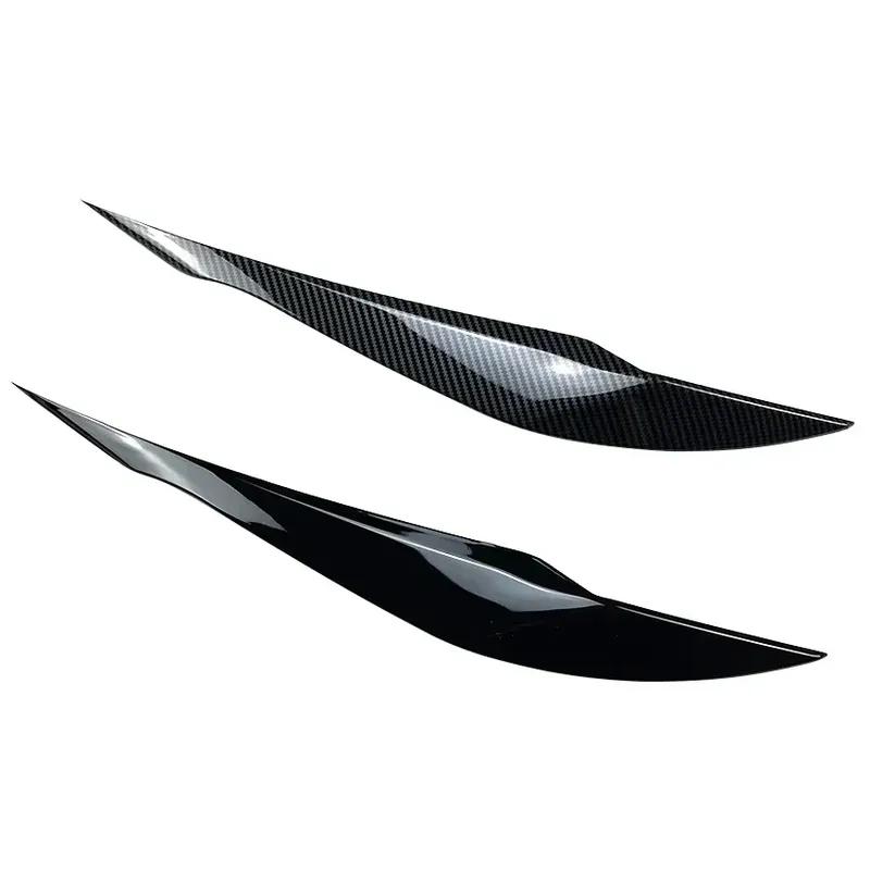 2pcs Car Headlight Eye Lid Covers ABS Carbon Headlight Lamp Eyebrows Trim Stickers for BMW 3 Series F30 F31 318i 320i 2012-2018