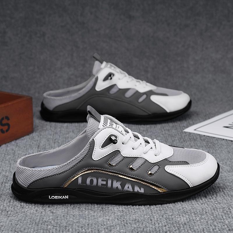 Мужская спортивная обувь, летние сандалии, тапочки, сабо, мюли с открытой спиной, повседневная обувь, кроссовки больших размеров для студентов, большие размеры