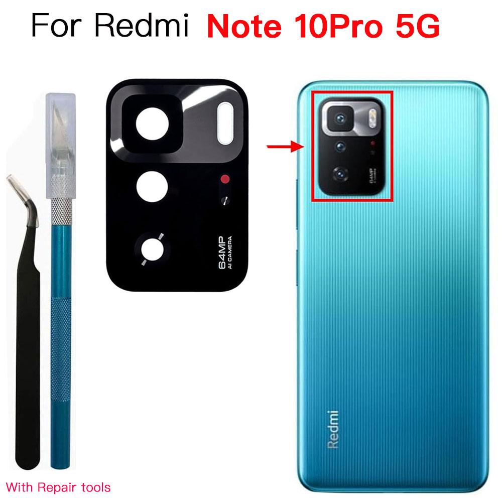 Замена стекла объектива задней камеры для Xiaomi Redmi Note 9 9s 10 10s Pro с двухсторонним клеем, ремонт