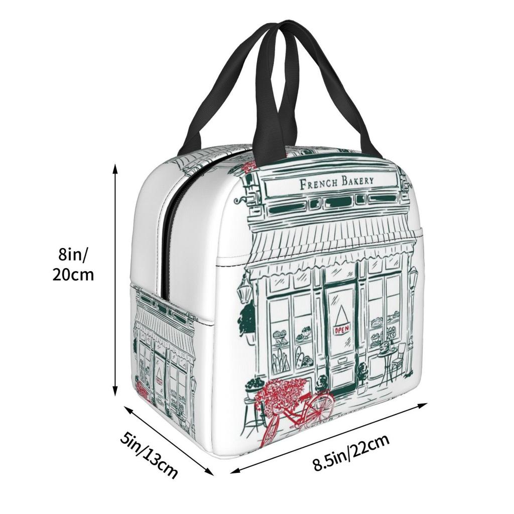 French Bakery Insulated Lunch Bag for Kids School Cooler Thermal Food Box Tote Portable Lunch Boxes Container
