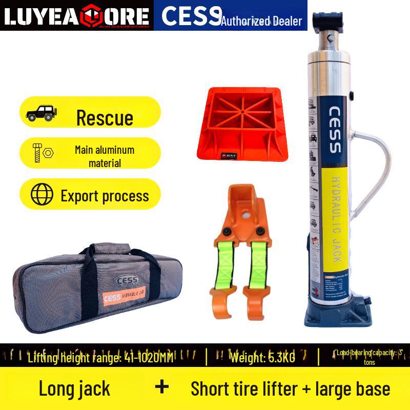 Вертикальный гидравлический домкрат CES: Внедорожный шиномонтажный подъемник и спасательное оборудование