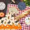 11 Pcs Reusable Beeswax Food Wraps Set Organic Cotton Eco Friendly Covers For Bread Sandwich Cheese Fruit And Bowls