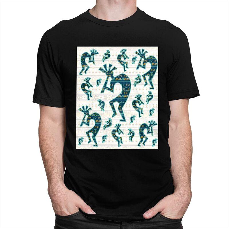 Custom Southwest Tribal Native American Kokopelli T Shirt Men Pure Cotton Tshirt Casual Tees Fashion Tshirts