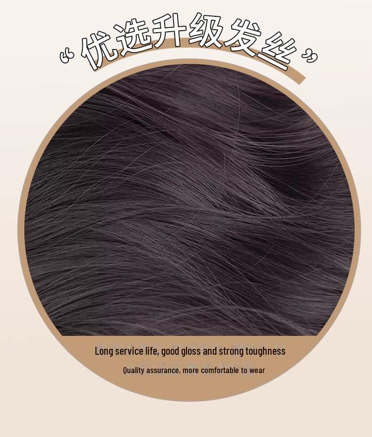 Натуральный черный длинный прямой парик с воздушной челкой - полная голова, пушистый, модный для повседневной носки