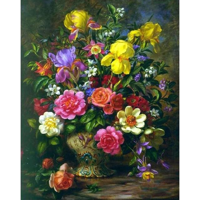 DIY цветочная 5D алмазная живопись полный круглый дрель цветок Алмазная вышивка крестиком мозаика наборы смоляные стены книги по искусству домашний декор