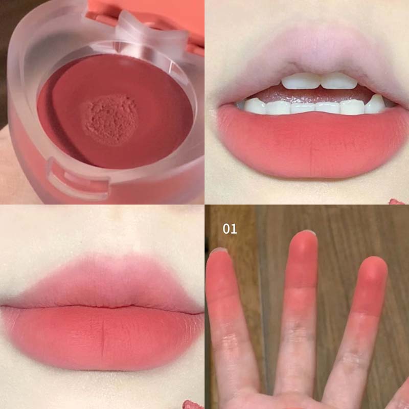 Губная помада для губ и щек двойного назначения HERORANGE Natural All-match Matte Monochrome Blush Cream с кисточкой