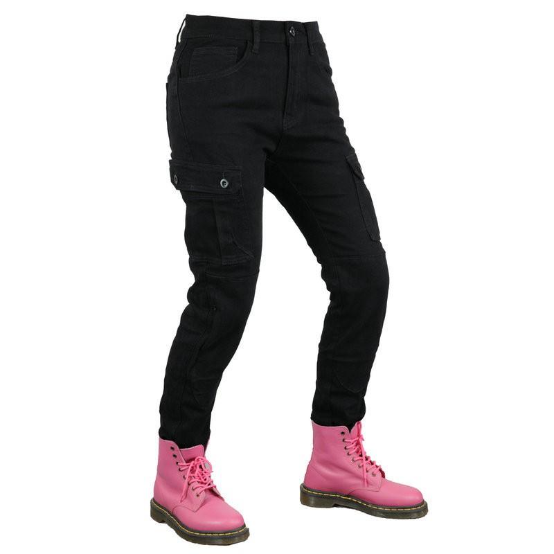 Womens Motorcycle Riding Pants With Protective Padding Cotton Blend Denim Style Biker Trousers Season